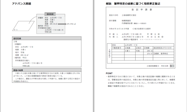 申請書例アドバンス問題の例